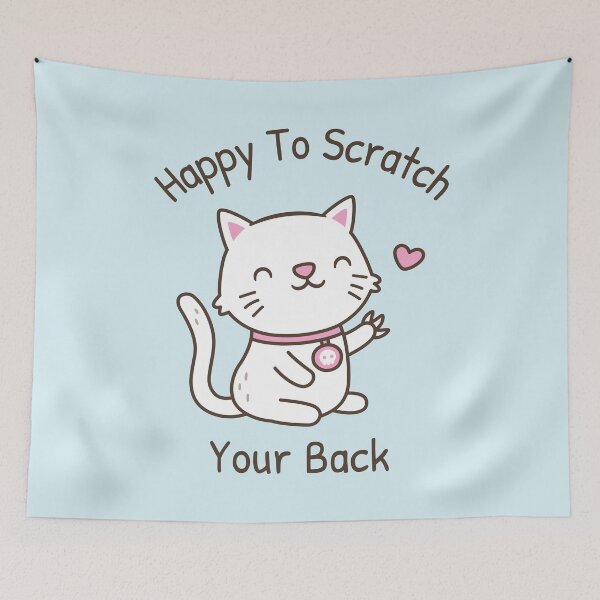 Item preview, Cute Cat With Claws Happy To Scratch Your Back designed and sold by rustydoodle.