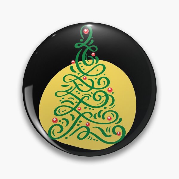 Item preview, Ornamental hand-drawn Christmas tree with balls illustration designed and sold by Red-ElYoubi.