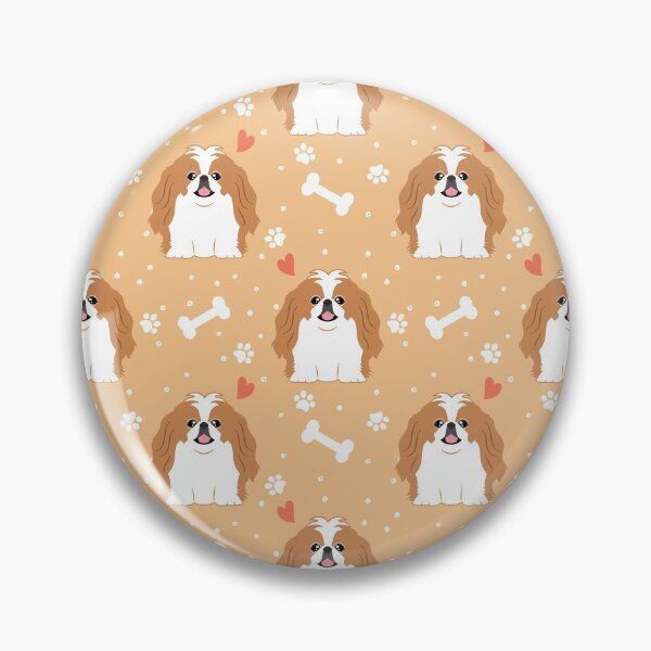 Item preview, Cute Red and White Pekingese Peke designed and sold by Lulupainting.
