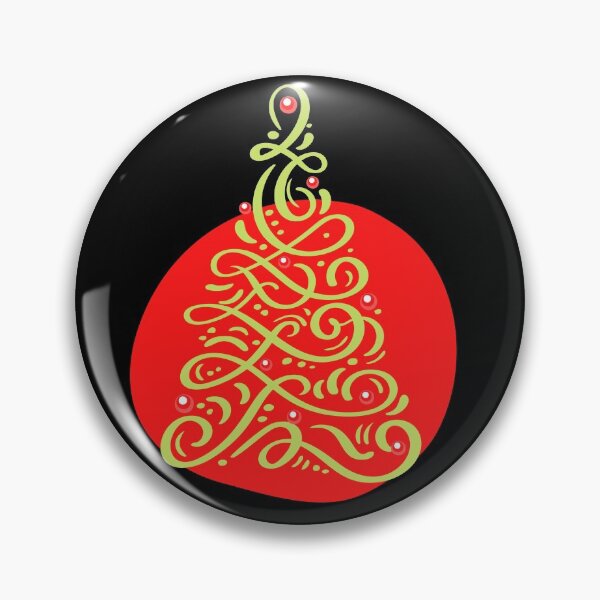 Item preview, Hand Drawn Ornamental Christmas tree with balls illustration designed and sold by Red-ElYoubi.
