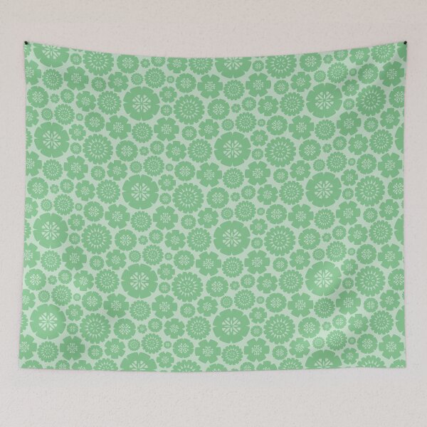 Item preview, Fijian Masi Flowers - Green designed and sold by lolomastudio.