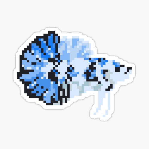 Vista previa del artículo con la obra «Pez Betta Pixel», diseñado y vendido por CactusLust.