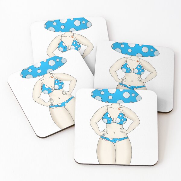 Item preview, sexy mushroom lady light blue designed and sold by ErinEG03.