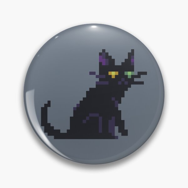 Item preview, Pixel Black Cat designed and sold by CactusLust.