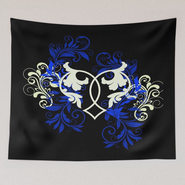 Item preview, Blue and White Ornate Heart Design  designed and sold by jcad216.