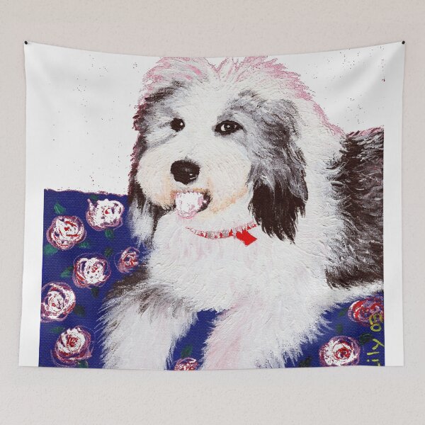 Item preview, ☺OLD ENGLISH SHEEPDOG ~Maxie~puppy dog animal pet lovers gift~CUTE! designed and sold by Spinning Plates 360.