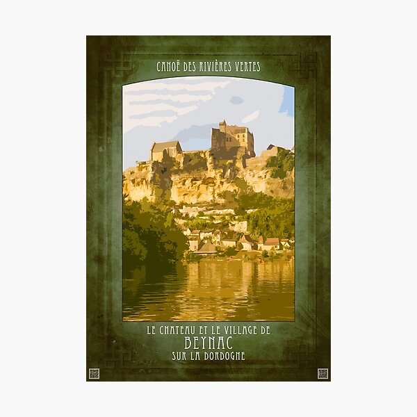 Canoeing at Beynac Photographic Print