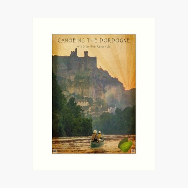 Canoeing on the Dordogne Art Print