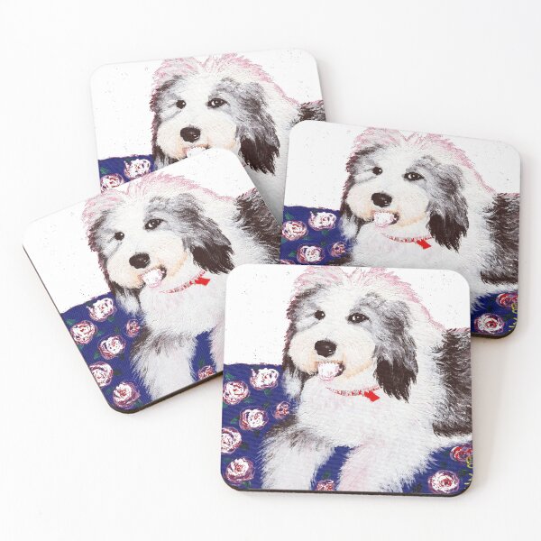 Item preview, ☺OLD ENGLISH SHEEPDOG ~Maxie~puppy dog animal pet lovers gift~CUTE! designed and sold by Spinning Plates 360.