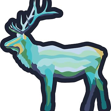 Artwork thumbnail, Elk Sticker by beebeachey