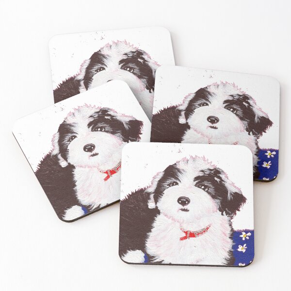 Item preview, ☺OLD ENGLISH SHEEPDOG ~Maxie~puppy dog animal pet lovers gift~CUTE! designed and sold by Spinning Plates 360.