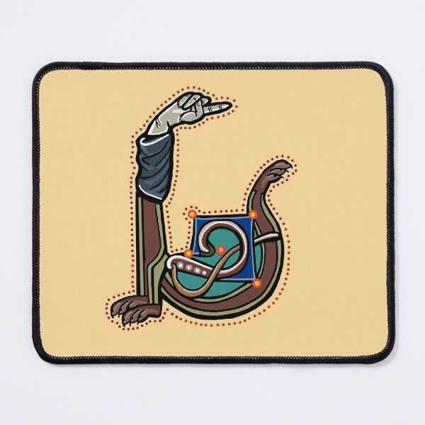 Item preview, Letter U Manicule W 14C Maastricht Psalter parody designed and sold by Donnahuntriss.
