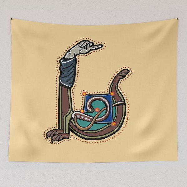 Item preview, Letter U Manicule W 14C Maastricht Psalter parody  designed and sold by Donnahuntriss.