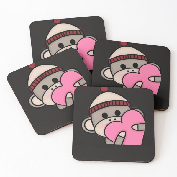 Item preview, Sock Monkey Heart Sticker designed and sold by AnjaKrella.