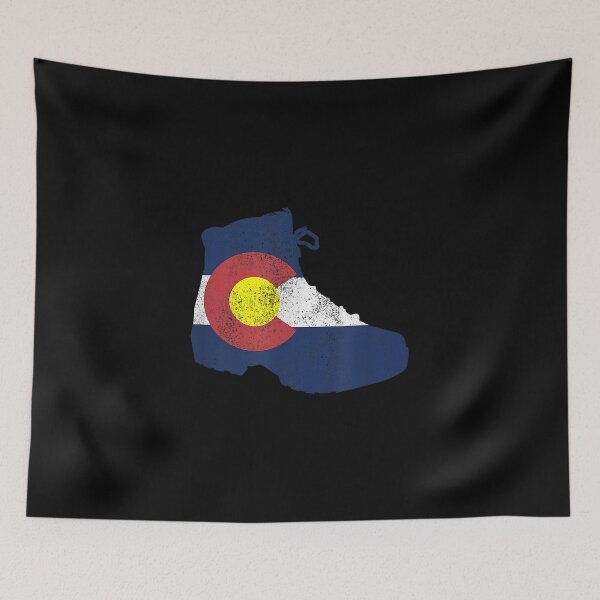 Item preview,  Colorado State Flag Vintage Distressed Hiking Boot designed and sold by sandyq55.