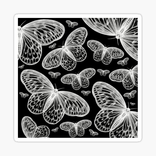 "White Butterflies" Sticker for Sale by IvonaVargek Redbubble