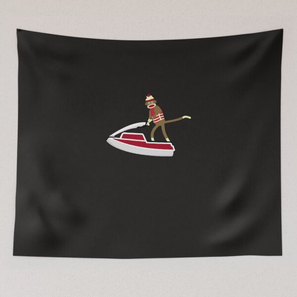 Item preview, Sock Monkey Jetski Sticker designed and sold by AnjaKrella.