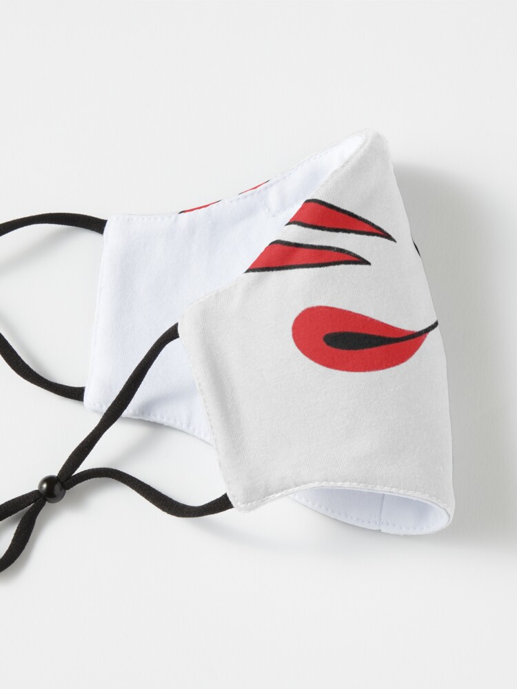 Alternate view of Kitsune Mask | White Red Japanese Fox Face Mask