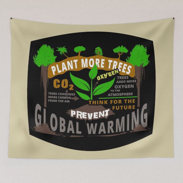 Item preview, Plant More Trees, Prevent Global Warming designed and sold by Tatzki-Design.
