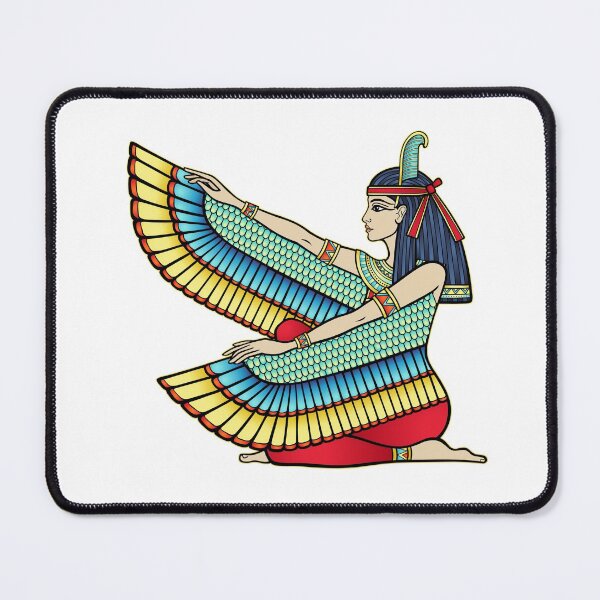 Item preview, Animation color portrait: sitting goddess of justice Maat. Profile view. Vector illustration isolated on a white background. Print, poster, t-shirt, tattoo. designed and sold by YanaZvereva.