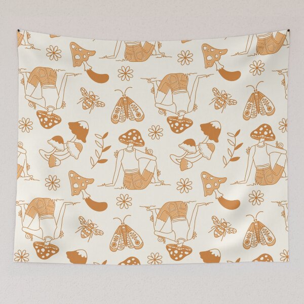 Item preview, Mushroom Girl Pattern Design designed and sold by sararegs.