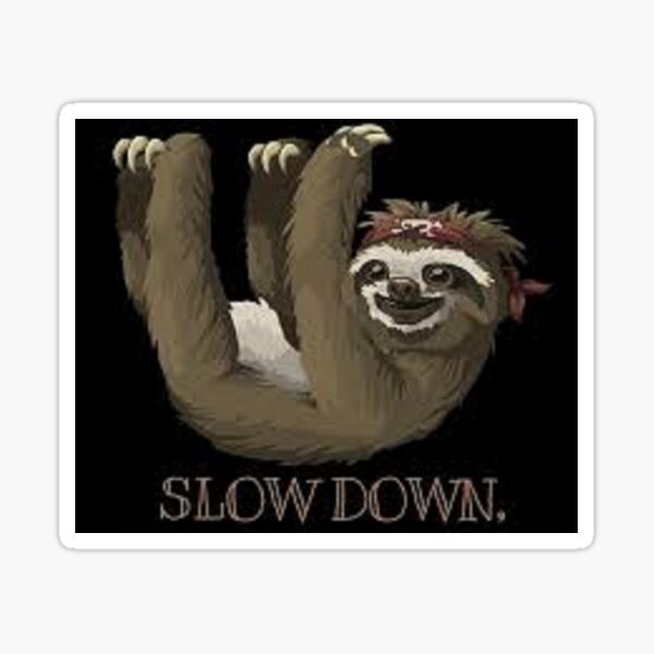 Item preview, Slowdown Sloth print on apparel, stickers, accessories, decor.   Sloth Gifts.   designed and sold by lduke47.