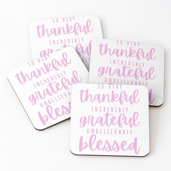 Item preview, Thankful, grateful, blessed - pink lemonade designed and sold by Cane & Abel Creations ..