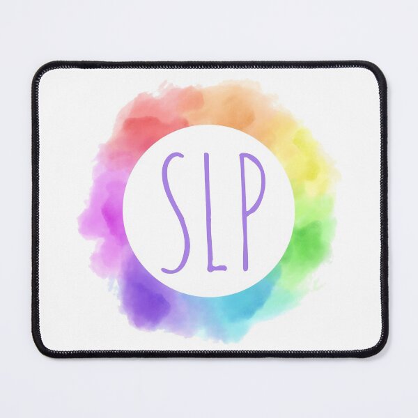 Item preview, SLP Speech-Language Pathologist in Rainbow Watercolor Frame designed and sold by asleepyfairy.