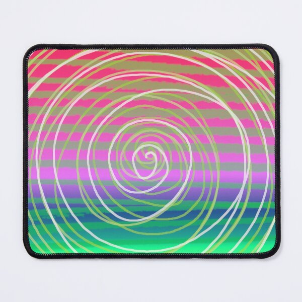 Artikelvorschau, Regenbogenfarben Freehand Illusions Spiral Round Art entworfen und verkauft von Thilaniz.