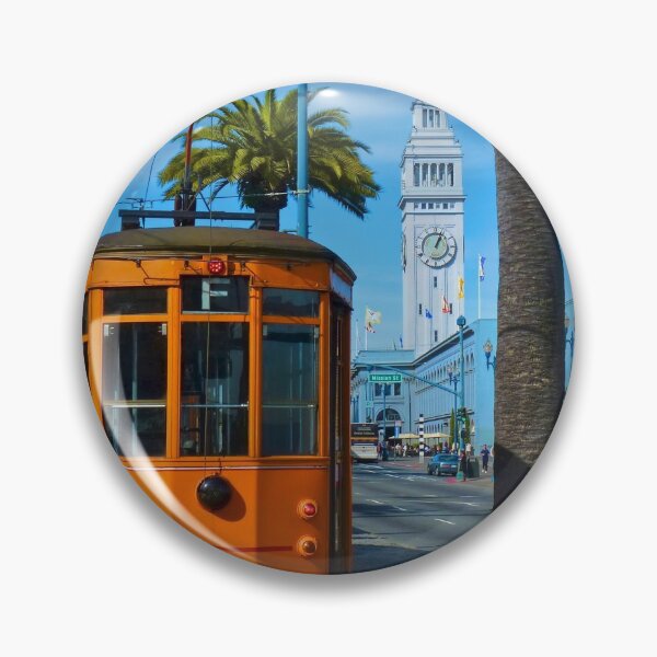 Item preview, Old San Francisco Cable Car And Ferry Building designed and sold by SvetlanaSF.