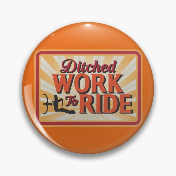Item preview, Ditched Work To Ride Cycling Motivation Retro designed and sold by introversation.