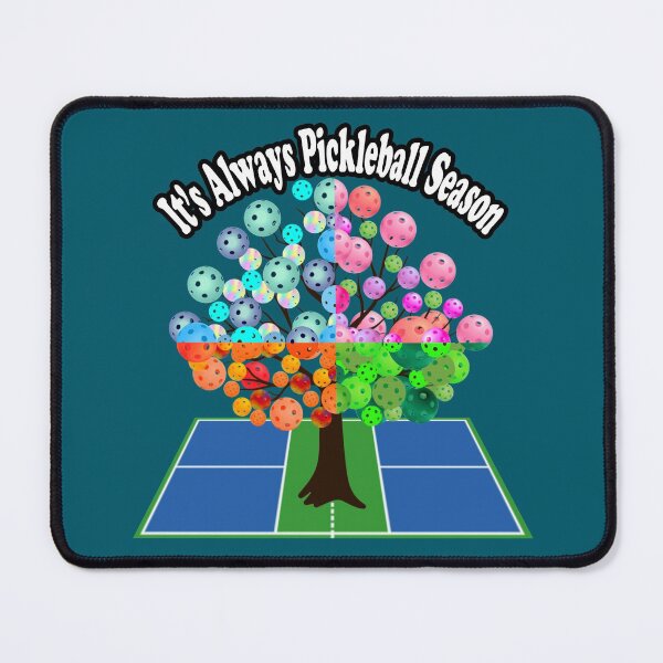 Item preview, It's Always Pickleball Season - Winter, Spring, Summer, Fall Tree on Pickleball Court designed and sold by GreenCarbon2112.