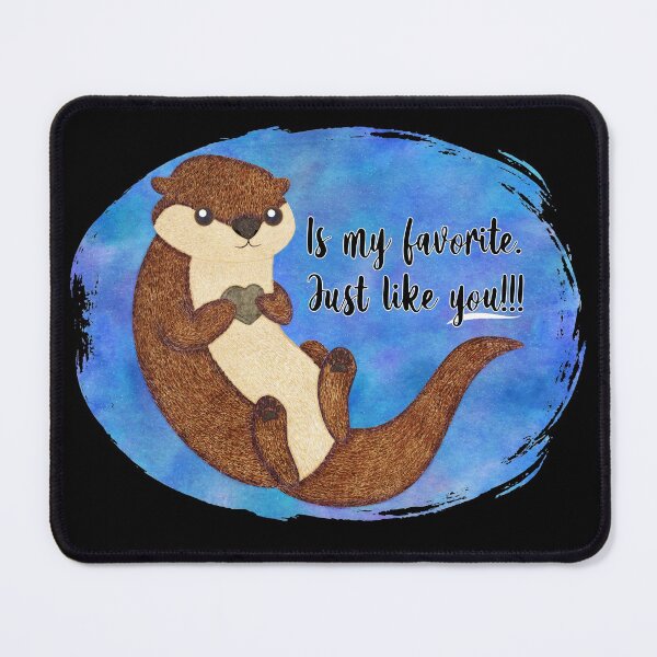 Item preview, Otter Favorite Heart Rock designed and sold by ViolaVixi.