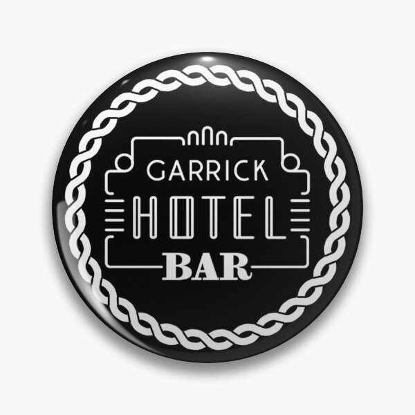 Item preview, Garrick Hotel Apparel: White Neon with Round Border   designed and sold by garrickhotel.