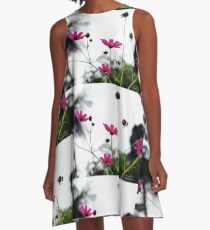 Pink Anemones A-Line Dress