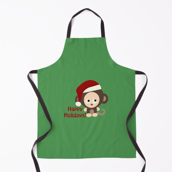 Item preview, Happy Holidays Cute Cartoon Santa Monkey designed and sold by Hedgie Designs.