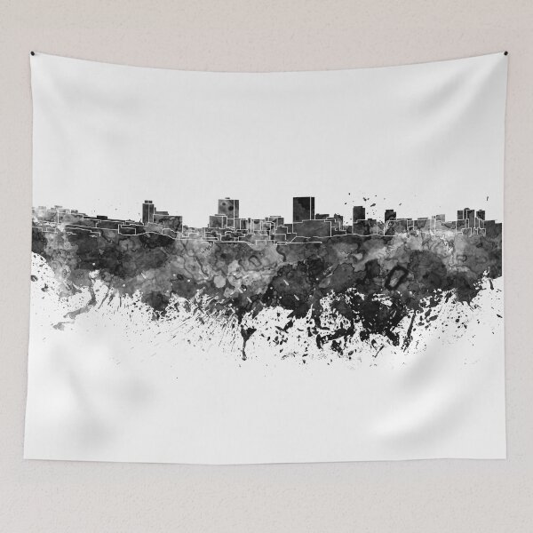 Item preview, Anchorage skyline in black watercolor designed and sold by paulrommer.
