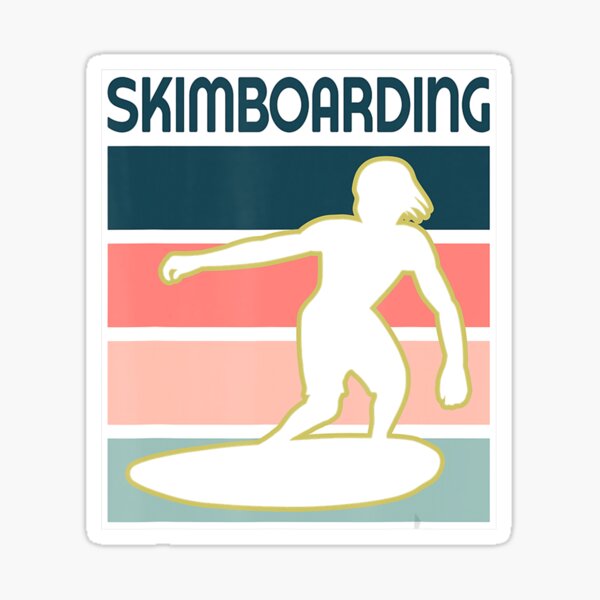 "Skimboarding Surfer Retro Skimboard" Sticker for Sale by RichardMohr