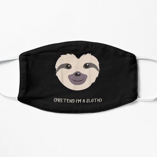  Sloth Funny Face Pretend Im Easy Halloween Costume Flat Mask