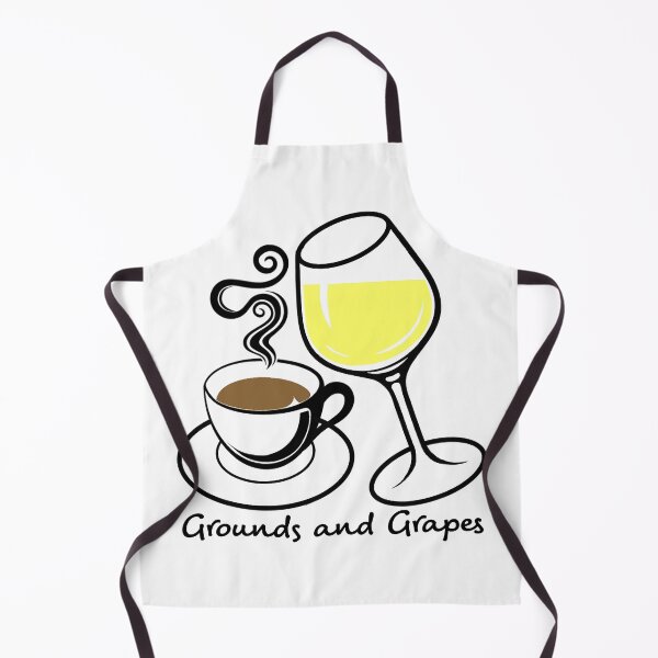 Item preview, White Wine Glass and Coffee Mug, Grounds and Grapes designed and sold by JulesNelly.