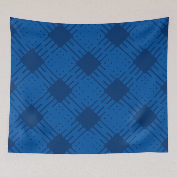 Item preview, Criss Cross Angled Dash Line Pattern 2 in Shades of Blue designed and sold by Neil Feigeles.