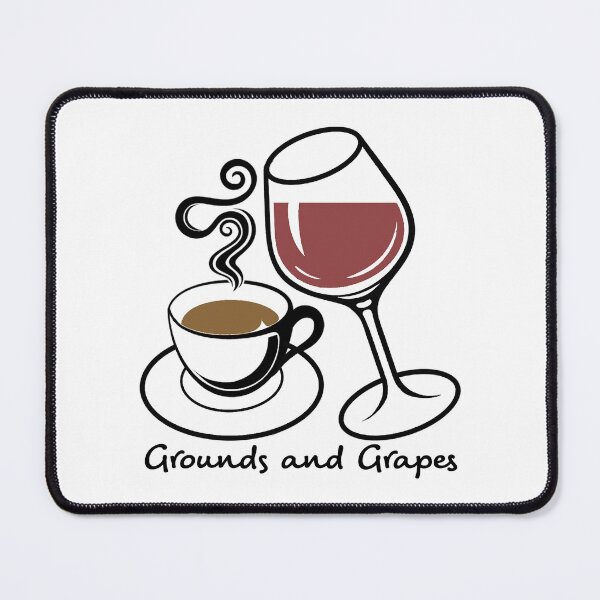 Item preview, Red Wine Glass and Coffee Mug, Grounds and Grapes designed and sold by JulesNelly.