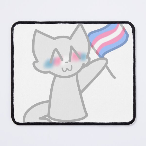 Item preview, Trans pride cat flag designed and sold by Cipherheart.
