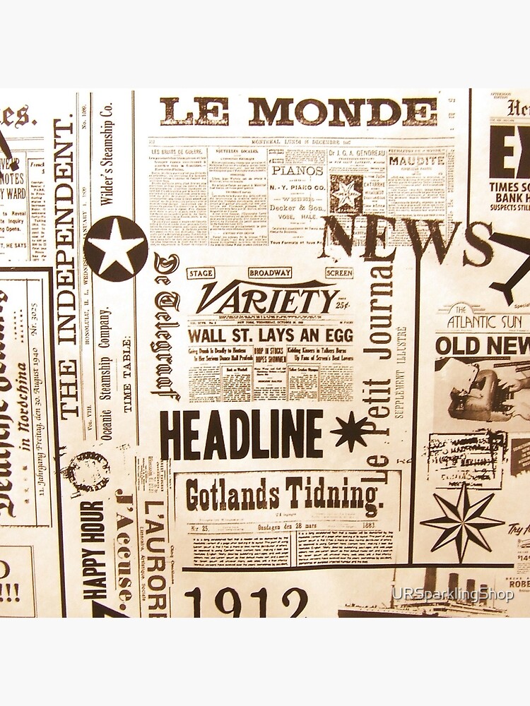 Vintage Typography Old Newspaper Ads Tote Bag By Ursparklingshop Redbubble