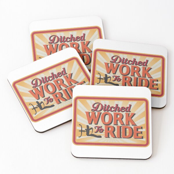 Item preview, Ditched Work To Ride Cycling Motivation Retro designed and sold by introversation.