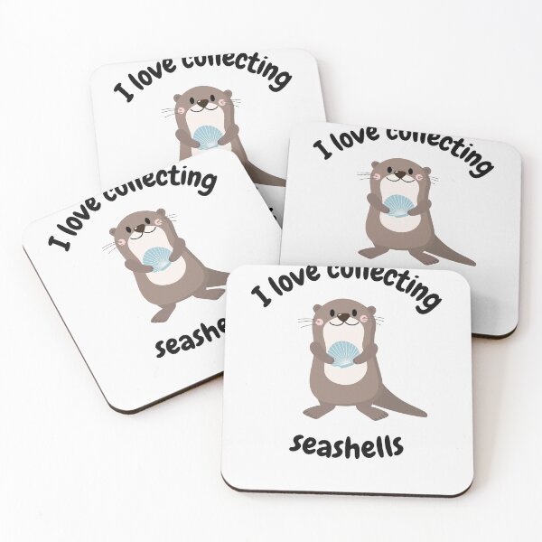 Item preview, I love collecting seashells Otter designed and sold by rosendosen.