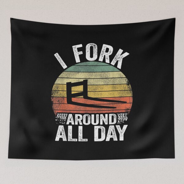 Item preview,  Fork Around All Day Vintage Retro Funny designed and sold by bonytmrz.