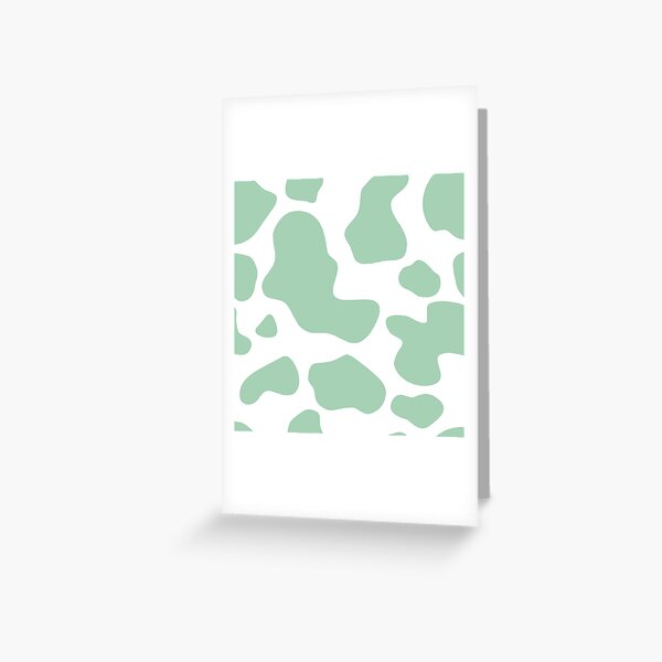 "green cow print aesthetic " Greeting Card for Sale by bubbledesign20