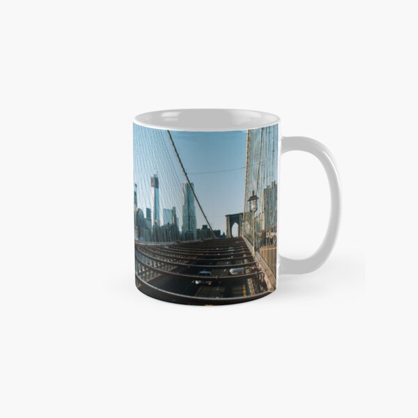 New york skyline from Brooklyn Bridge Classic Mug