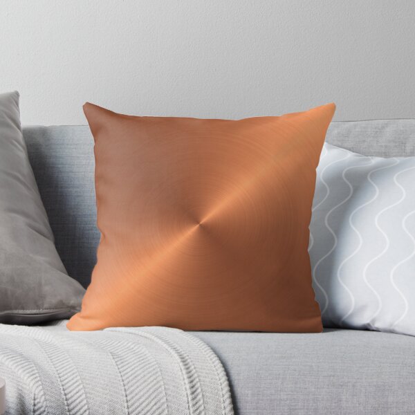 Brushed Copper Throw Pillow
